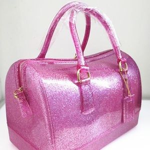 Cute pink jelly purse new